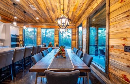 Hochatown Cabin | Tranquil Haven - Sleeps 21 - Modern Rustic Luxury Retreat Among the Pines!