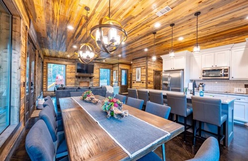 Hochatown Cabin | Tranquil Haven - Sleeps 21 - Modern Rustic Luxury Retreat Among the Pines!