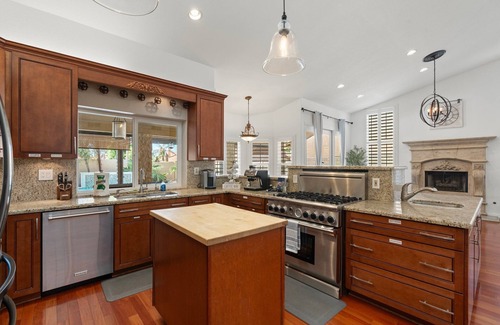 Island at Ocotillo House | Tranquil Retreat at Ocotillo, 4BD, 2.5BA, Huge Pool With Heater, and Pool Table.
