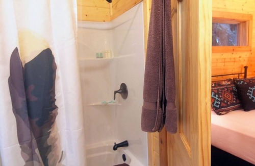 Cat Spring Cabin | Tranquility Cabin Surrounded By Live Oak Trees With A Fabulous Hot Tub!