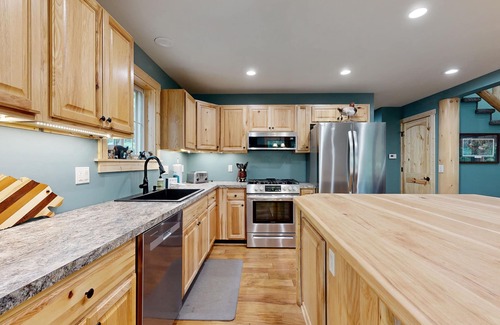 Glen Arbor House | Tree-Lined Escape near Glen Lake w/Gas Grill, fire pit, near outdoor activities
