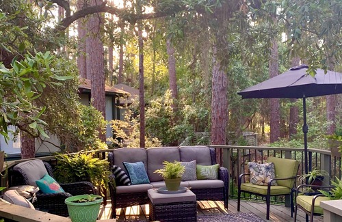 Sea Pines Cottage | Treehouse in Forest by the SeanWalk to Harbourtown