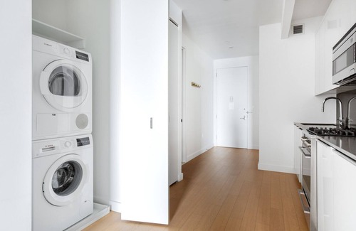 Financial District Apartment | Trendy FiDi 1BR w/Gym, W/D, near South Street Seaport, by Blueground