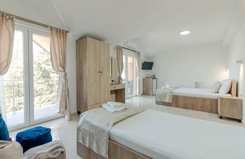 Ohrid Villa | Tripple Room with Balcony and Lake View in Konjsko-AC, TV, fridge, free parking