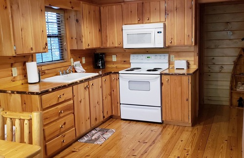Helen Cabin | Trout Fish-Inn Cozy Cabin w/Hot Tub, Fire Pit & Steps from Downtown Helen!