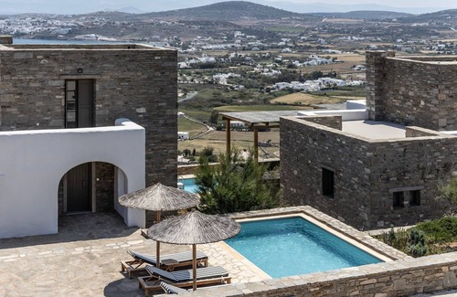 Naousa Villa | Turquoise 2 Bedroom Villa Sea View Private Pool