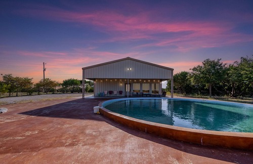 Burnet House | Twenty Mile Views - Barndominium with Pool on 100+ acres