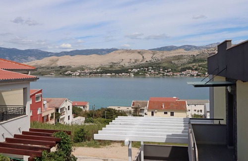Pag Apartment | Two bedroom apartment with terrace and sea view Pag (A-18345-b)