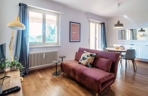 Castagnola Apartment | Two-room apartment with lake view patio in Ruvigliana (Brezza di Lago)