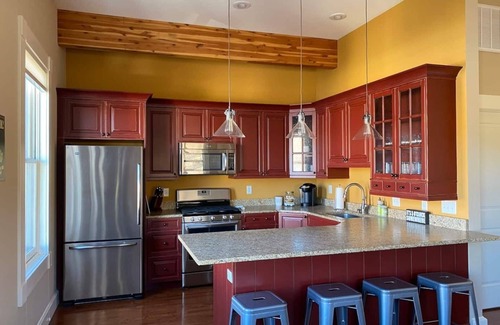 Salida Condo | Two spacious bedrooms with ample living space and a gourmet kitchen right in the heart of downtown Salida, this gorgeously furnished condo will not disappoint!