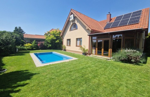 Dunajska Luzna House | two-story family house with 3 bedrooms, 2 bathrooms and pool ,