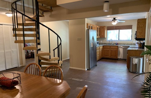 Brackettville House | Two story home with Las Moras Creek views
