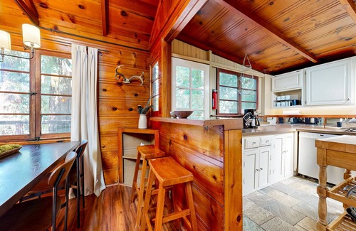 Forestville House | Ultra-private riverfront retreat with private hot tub & multi-tiered deck