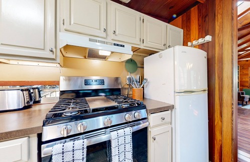 Forestville House | Ultra-private riverfront retreat with private hot tub & multi-tiered deck
