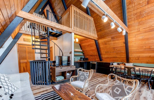 Sky Valley Ski Chalet | Unique, renovated, dog-friendly chalet with private hot tub & gas firepit