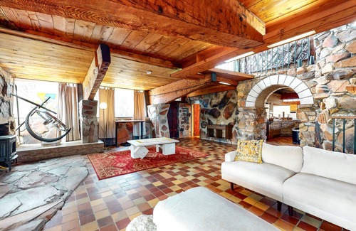 Yucca Valley House | Unique stone home with grill, mountain views & balcony - dog-friendly