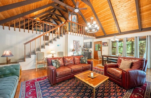 Franklin Ski Chalet | Unique Waterfall Chalet, Decks Over Huge Waterfall in the Nantahala! Pets OK!