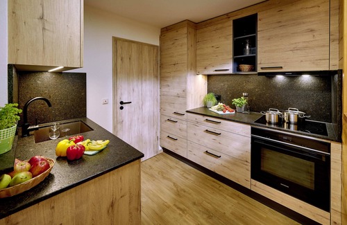 Winkl Apartment | Untersberg, 1-4 Personen, ca. 50 qm, 1 Schlafzimmer 2x Dusche/WC, Wohnschlafraum, Küche, Balkon