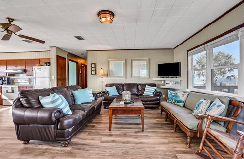 Crescent Beach House | Updated beachfront home w/great beach views, gas grill, multiple balconies, W/D