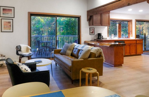Crestline House | Updated home with central AC, W/D, wood stove, home office & high-speed WiFi