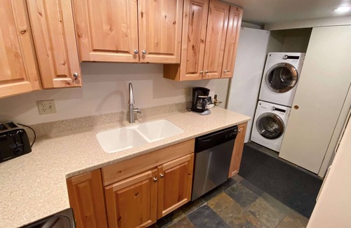 Vail Condo | Updated Kitchen Cabinets in Vail Condo with In Unit Washer Dryer