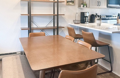 Fraser Condo | Upscale loft condo with fireplace, balcony, pool, hot tub & W/D