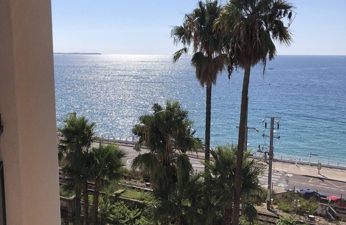 Cannes La Bocca Apartment | Vacation apartment 504 with balcony and sea view, air condition, parking