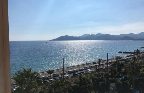 Cannes La Bocca Apartment | Vacation apartment 504 with balcony and sea view, air condition, parking