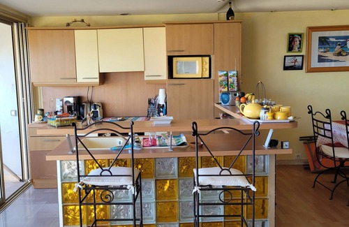 Villeneuve Loubet Beach Apartment | Vacances Cote Azur 06 Marina la Star T2 de 50m2 Terrasse vue sur mer wifi garage
