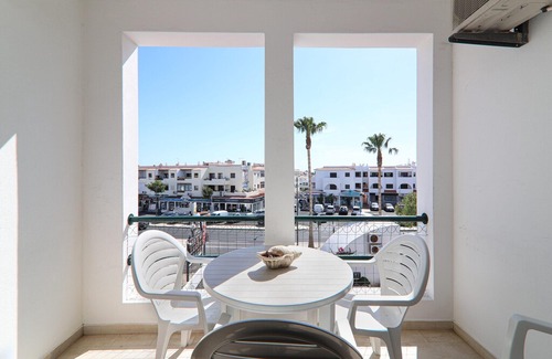 Santa Eulalia Apartment | Vacation Apartment "Apartamentos Ninho das Gaivotas 509" with Pool, Wi-Fi, A/C, Balcony & Garden; Parking Available