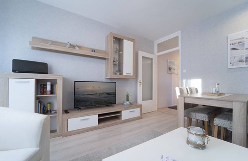Lutt Kiepenbarg Apartment | Vacation apartment Kleiner Strandpirat in the apartment complex Wennseestraße