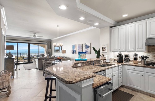 Crystal Beach Condo | VC 102, updated beachfront Condo, pool, gym, beach chair serv, private beach!