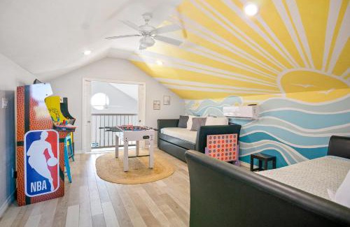 Port Bolivar House | Views! Beachside, Hot Tub, Arcade, Family Beach Retreat with Fun for Every Age!