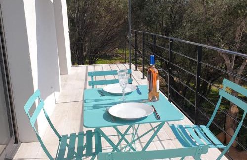 Pinarellu Villa | Villa L'Arbousier 4 pers piscine chauffée 2 min plage en voiture