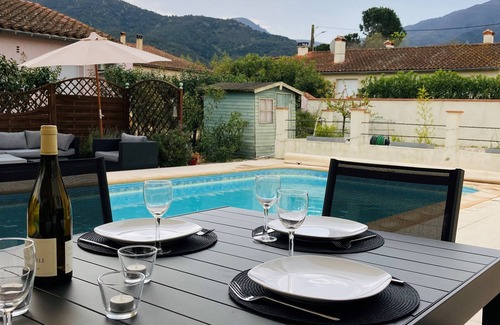 Sorede House | Villa 6 persons, swimming pool, view of the Alberes 8 km from the Mediterranean