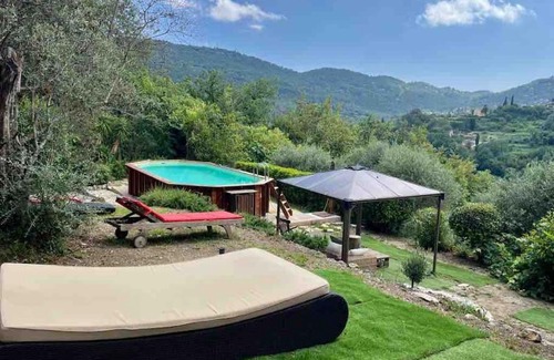 Tourrettes-sur-Loup Villa | Villa au calme 2 maisons ,vue panoramique,piscine