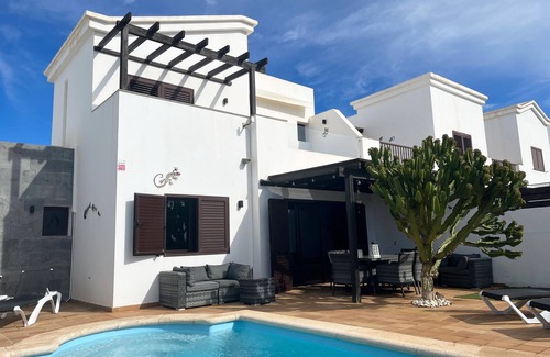 Playa Blanca Villa | Villa Azalea - Beautiful villa with private heated pool, A/C,WIFI and sea view