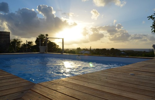 Saint-Francois Villa | Villa "Balisier" T2 magnificent sea view with independent pool-charm-privacy