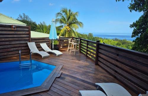 Deshaies Villa | Villa CANNELLE Pointe Batterie, piscine, vue mer