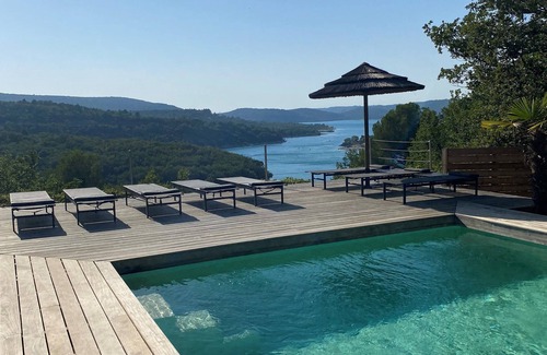 Bauduen Villa | Villa Caprice, Provencal house with exceptional view of Lac de Ste-Croix