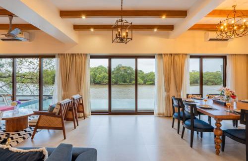 Pilerne Industrial Estates Villa | Villa Fleuve 6-BHK Riverfront Hideaway With Infinity Pool & Bathtub