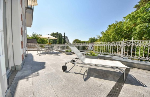 Seebad Heringsdorf Apartment | Villa Hohe Düne 03 - huge terrace facing southeast