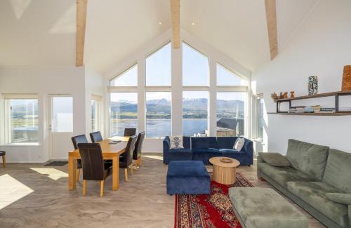 Akureyri Villa | Villa in Akureyri with a hot tub and scenic view