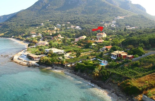 Skala Apartment | Villa in green nature, sand beach and mountains.