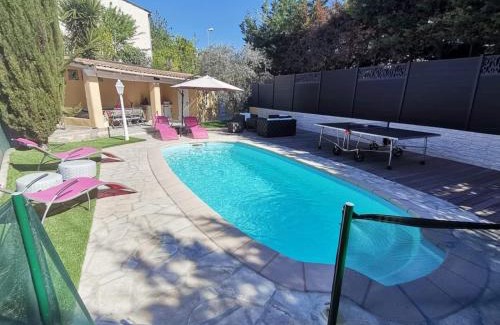 Le Cannet House | Villa Jasmin, bas de villa, à 10 min de Cannes, piscine privée chauffée