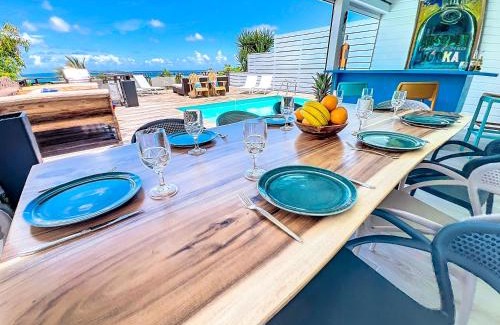 Orient Bay Villa | Villa Marguerite private pool and hot tub in Orient Bay