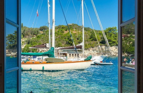 Lakka Villa | Villa Nefeli Large Private Pool Walk to Beach Sea Views A C Wifi Car Not Required - 2295