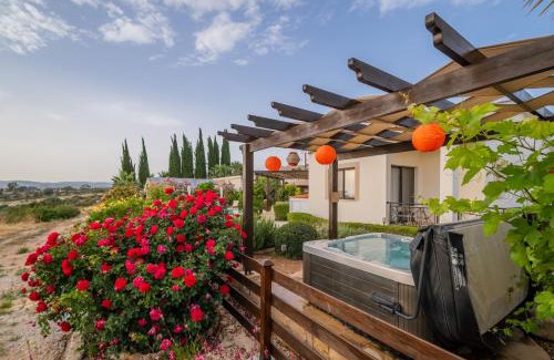 Kouklia Villa | Villa Panorama - Stunning views in villa with hot tub, pool, garden