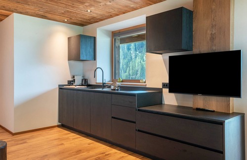 Selva di Val Gardena Apartment | Villa Sofia Apartment 'I' with Mountain View, Private Terrace and Wi-Fi