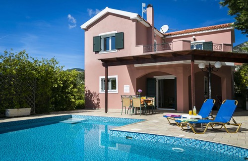 Karavados Villa | Villa Thalia, close to beach with Wi-Fi, A/C, BBQ and private swimming pool